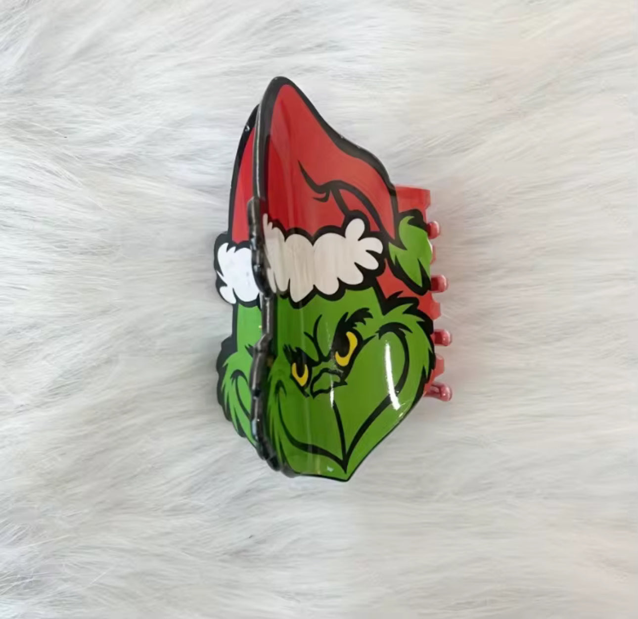 Grinch hair clip