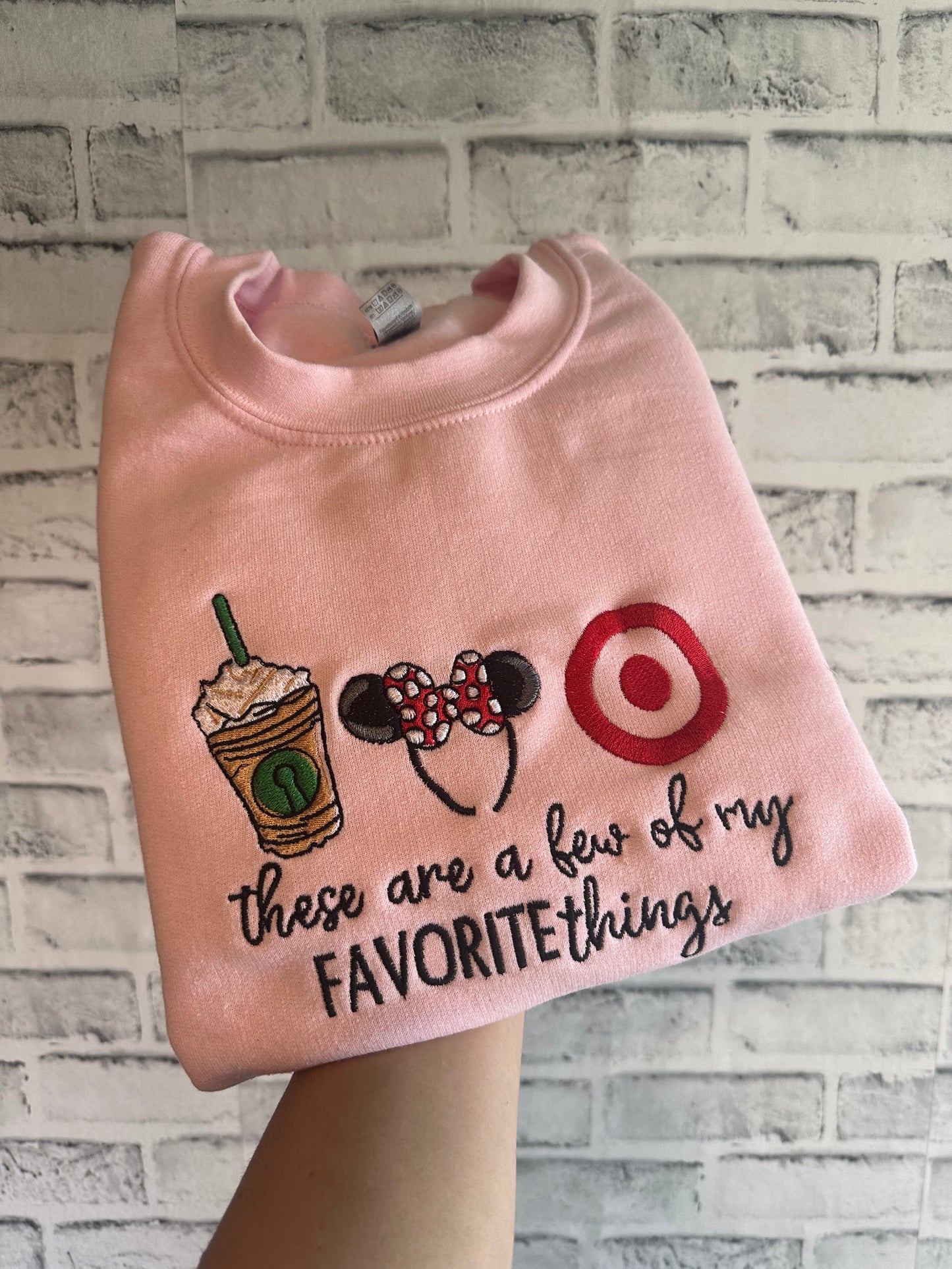 Favorite things (Disney) embroidery sweatshirt