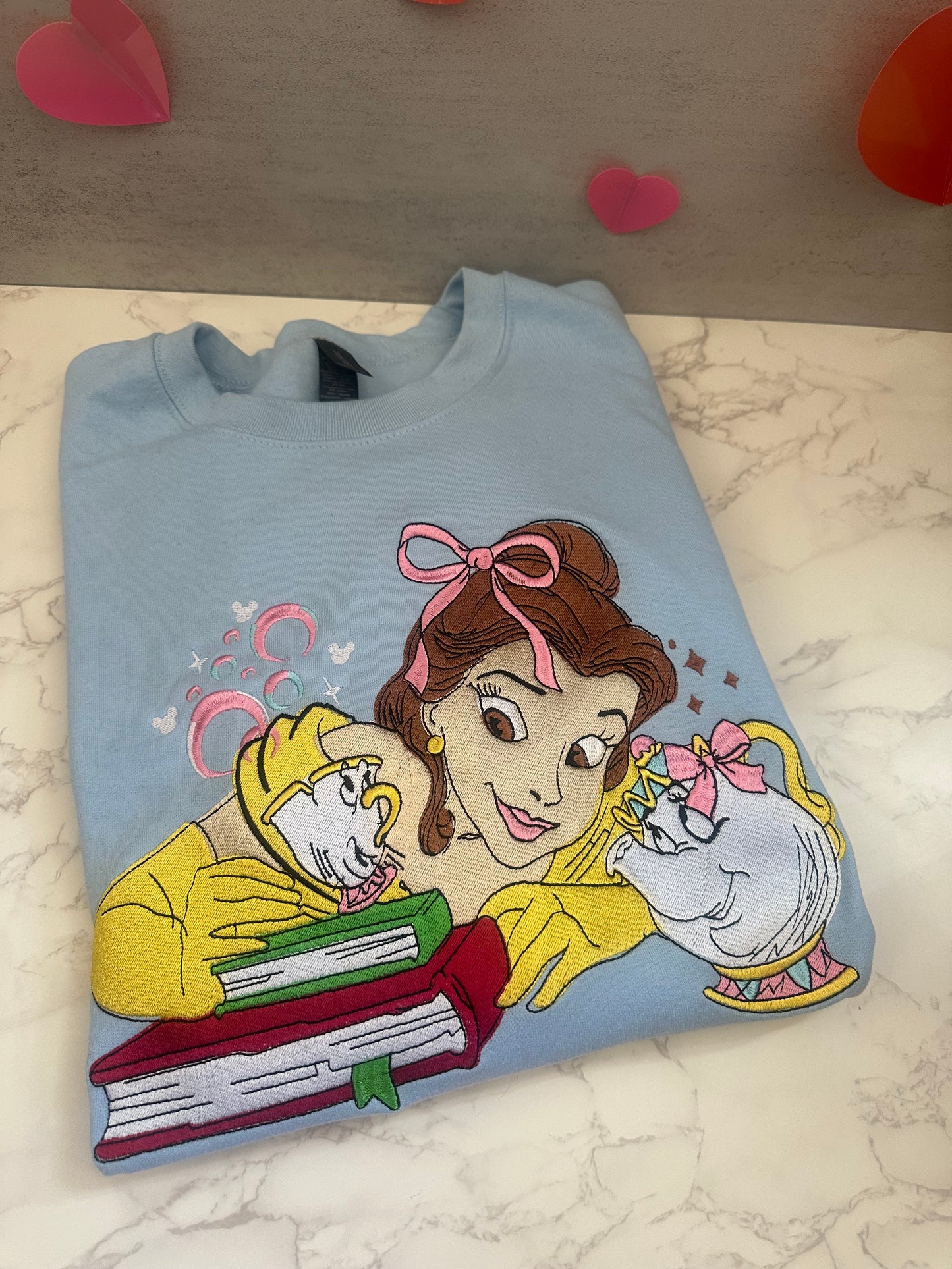 Belle embroidery crew