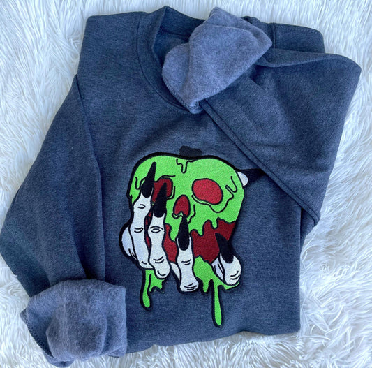 Poison apple embroidery crew