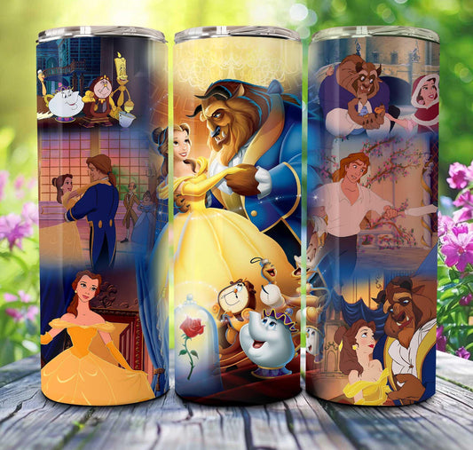 Beauty and the beast tumbler