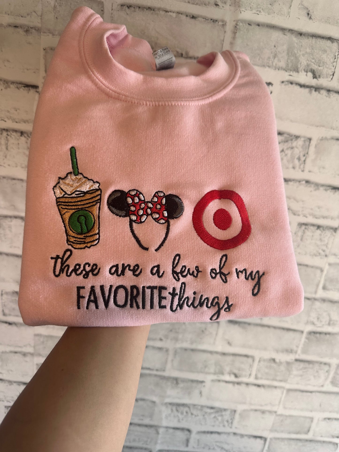 Favorite things (Disney) embroidery sweatshirt