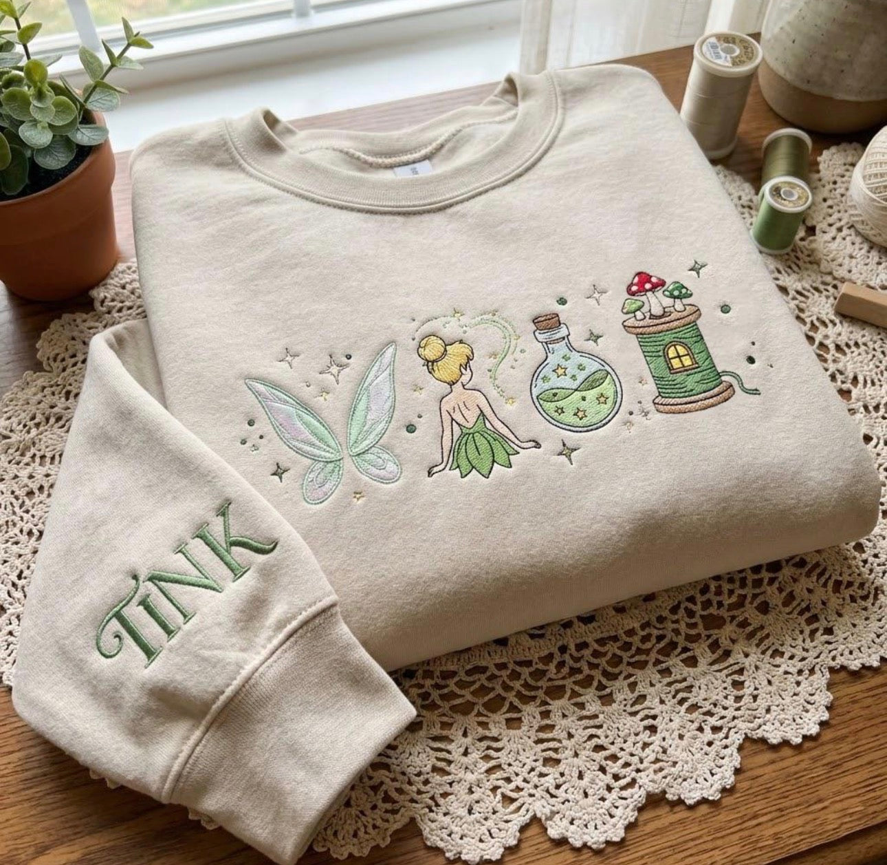 Tinkerbell embroidery crew