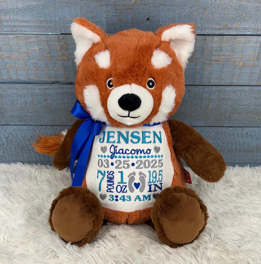Red panda bear plushie