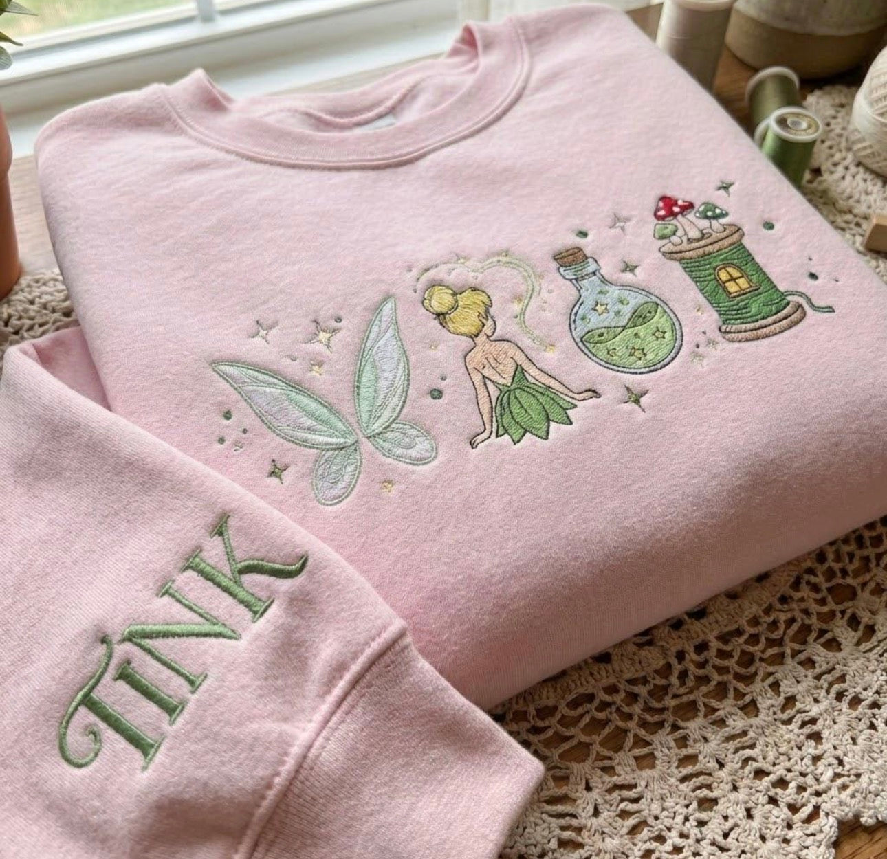 Tinkerbell embroidery crew