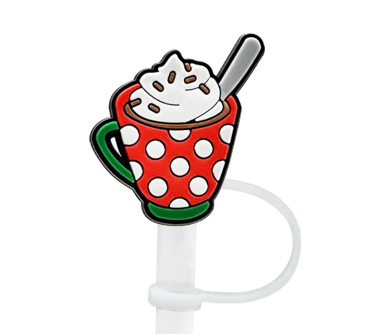 Christmas hot coco straw toppers