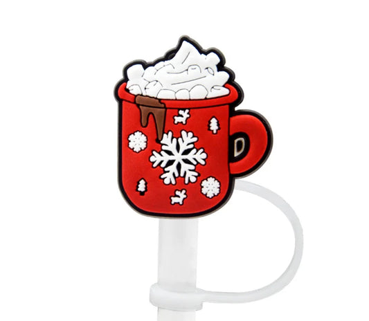 Christmas hot coco straw topper