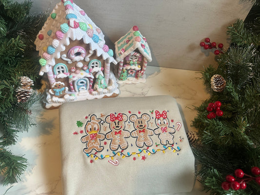 Mickey gingerbread embroidery crew