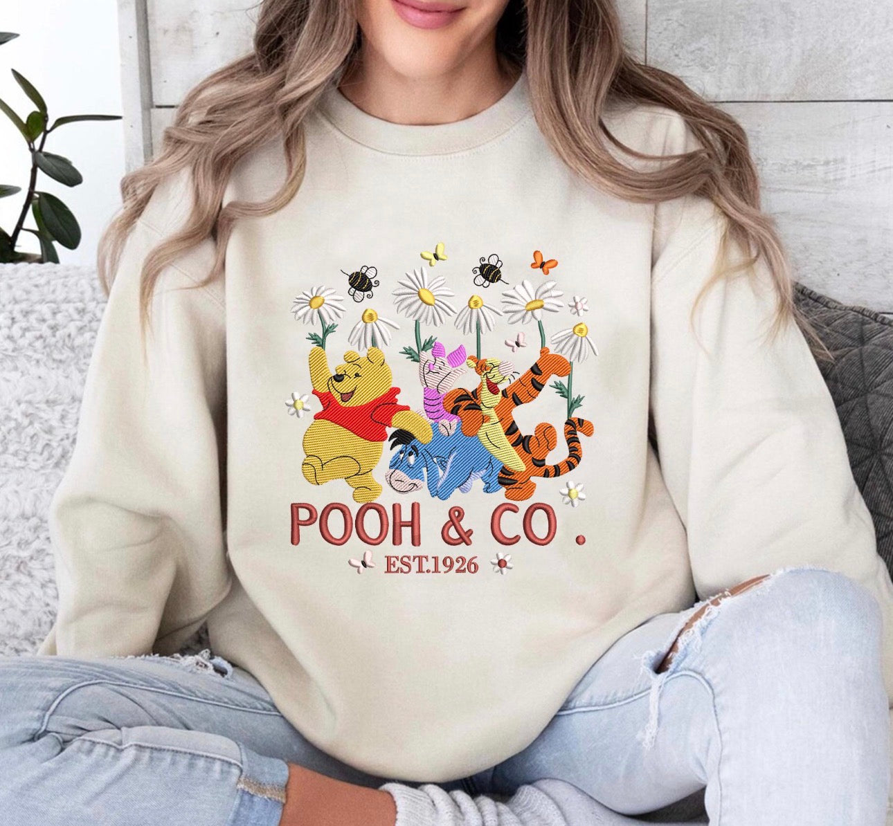 Pooh embroidery crew