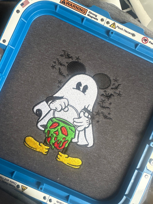 Ghost Mickey embroidery tee