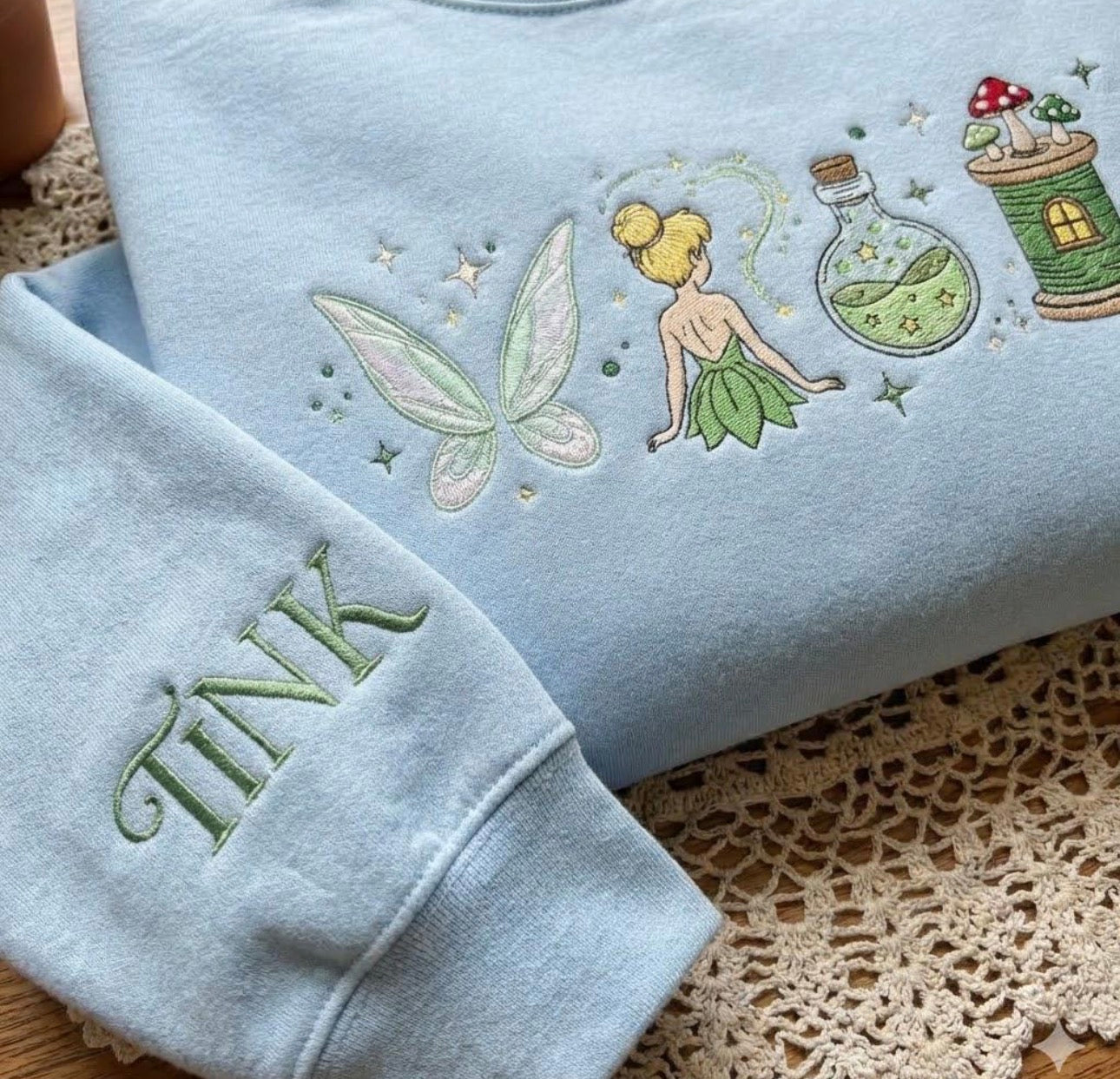 Tinkerbell embroidery crew