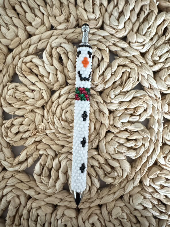 Snowman bling pen