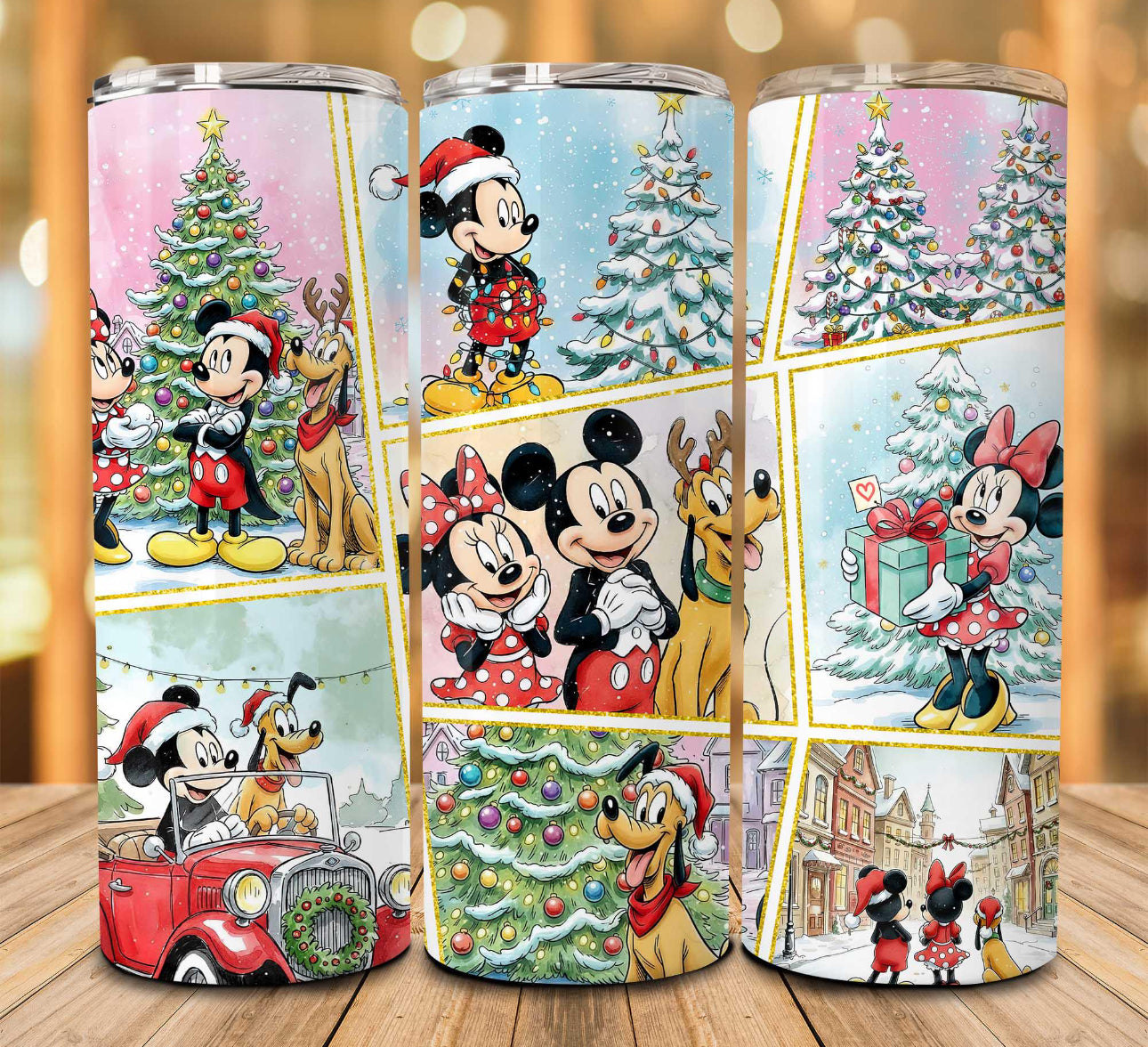 Mickey and friends Christmas tumbler