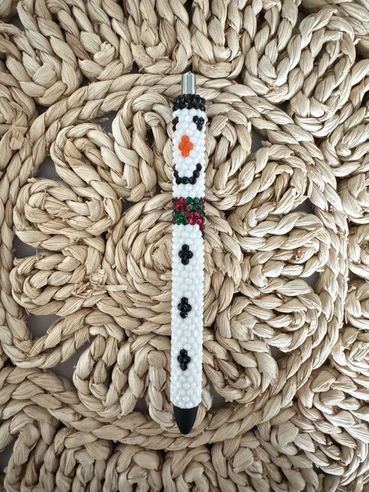 Snowman bling pen