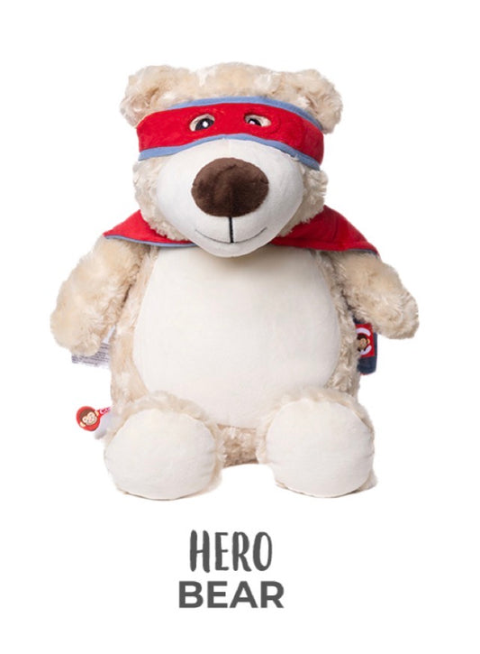 Hero bear plushie