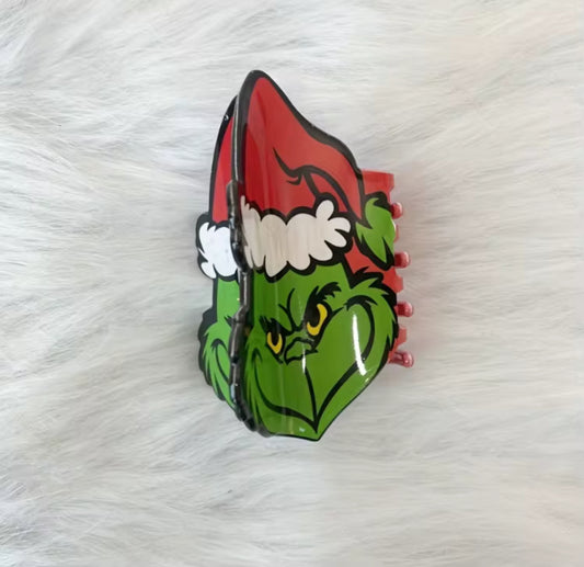 Grinch hair clip