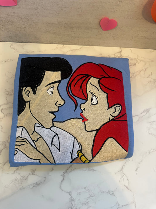 Ariel and Eric embroidery crew