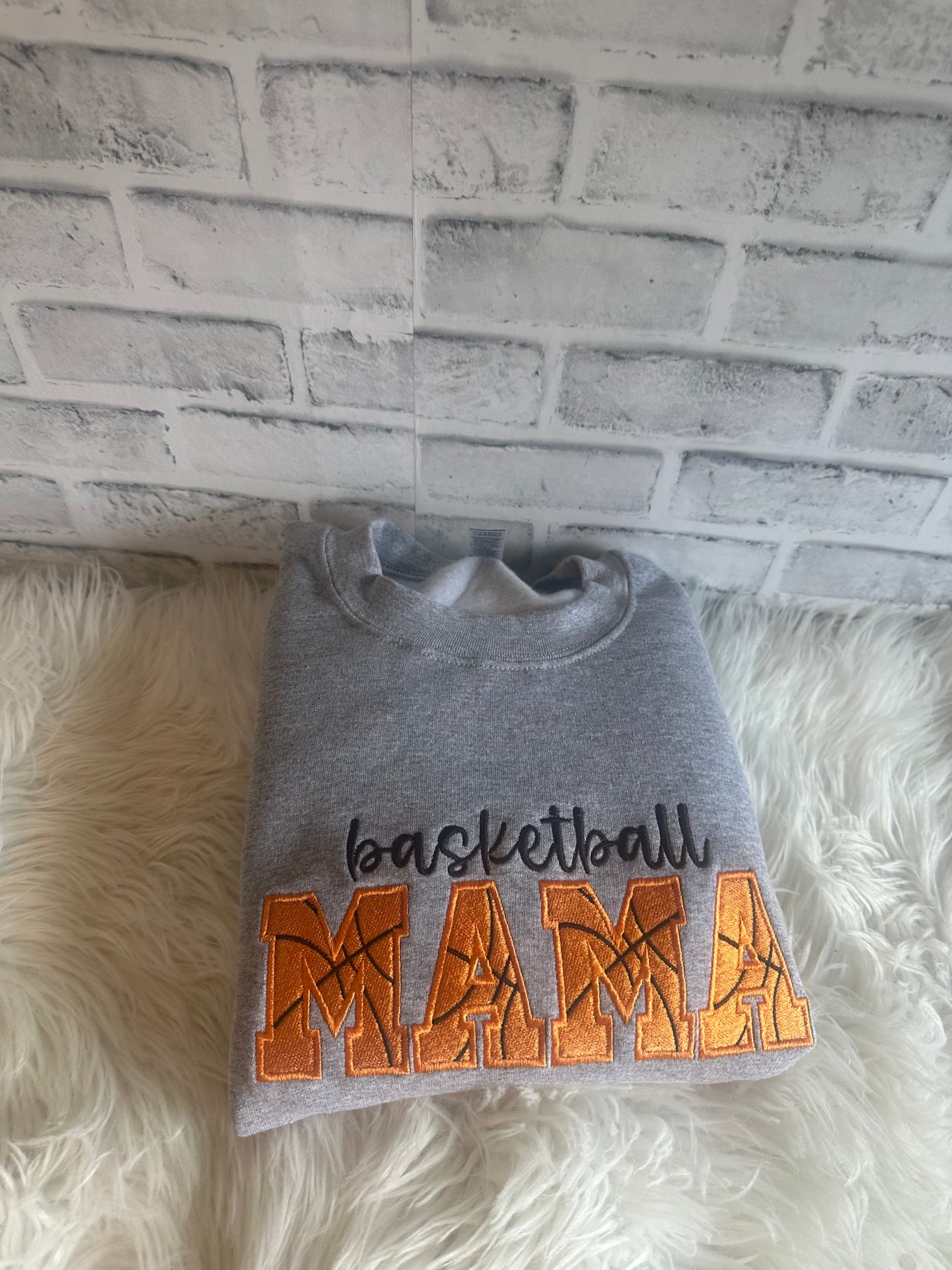 Basketball mama embroidery sweatshirt