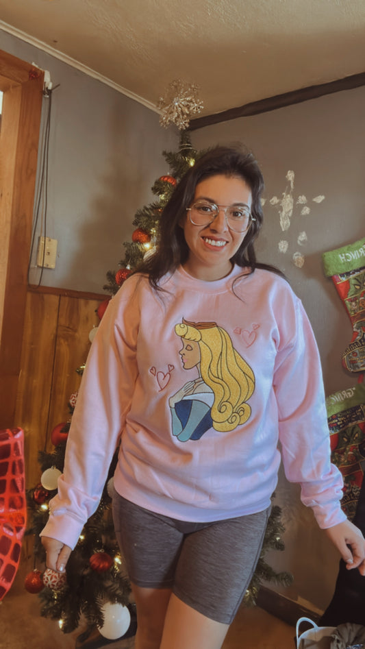 Sleeping beauty embroidery crew